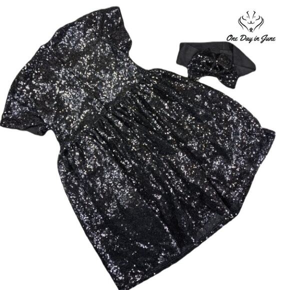 Cilucu Girls Sequin Dress with Headband Size XL - Picture 2 of 2